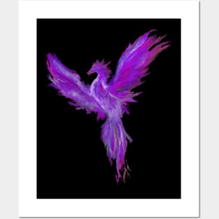 purple phoenix Posters and Art
